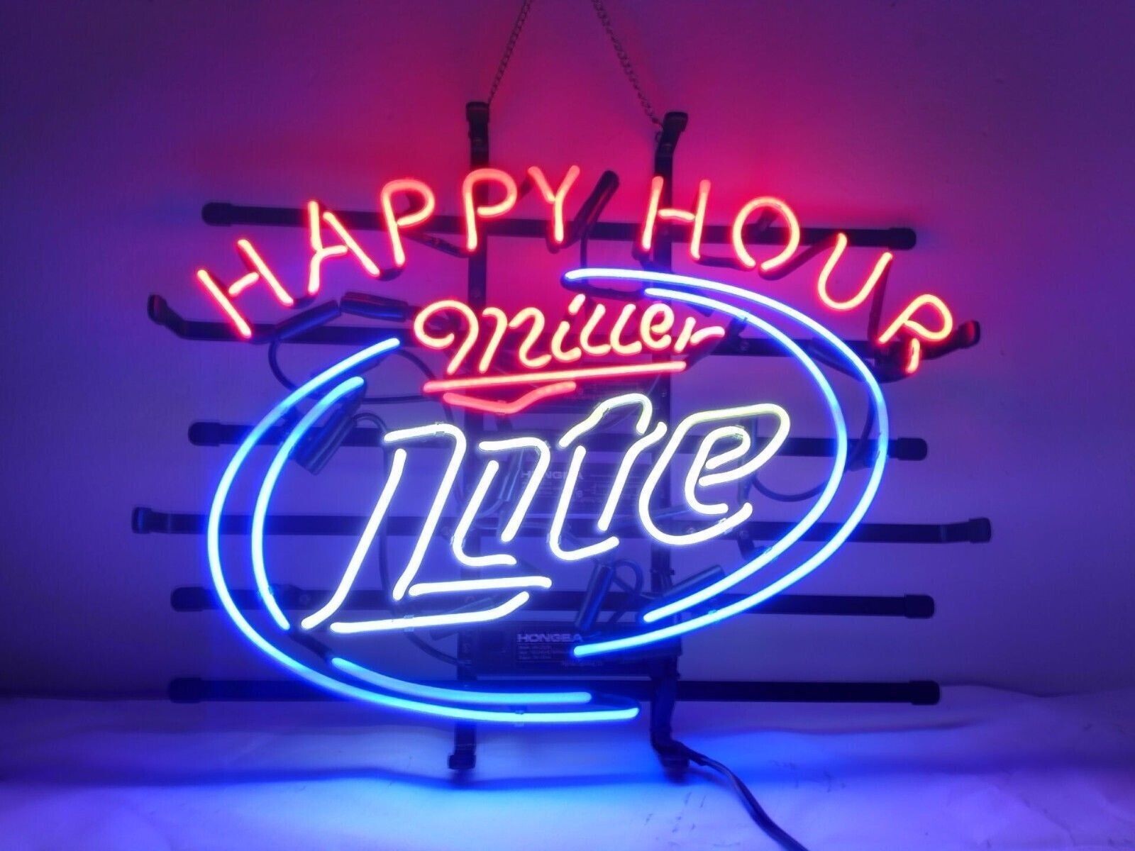 Miller Lite Happy Hour Beer Neon Sign 20\