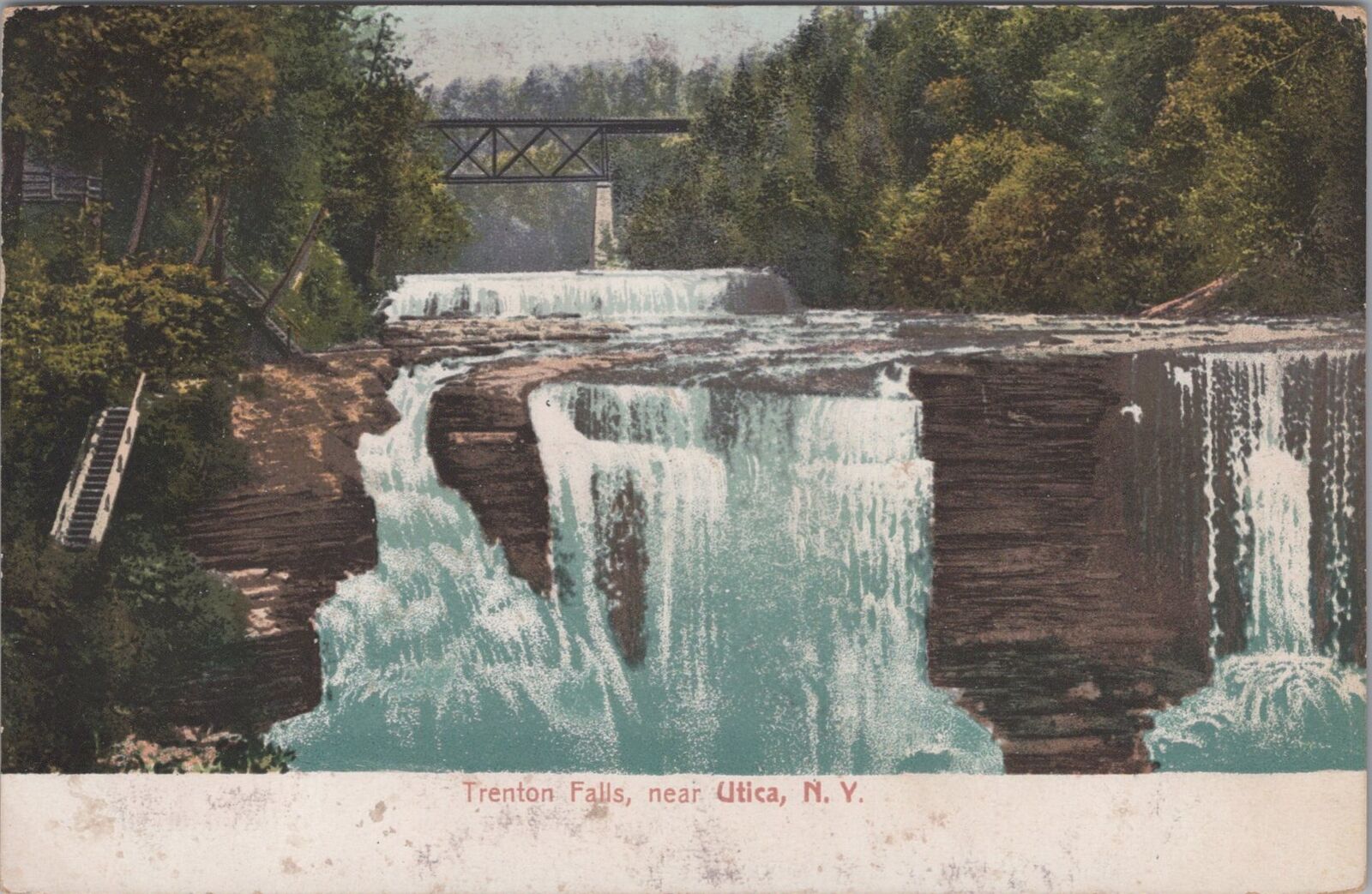 Trenton Falls Utica New York 1908 PM Postcard
