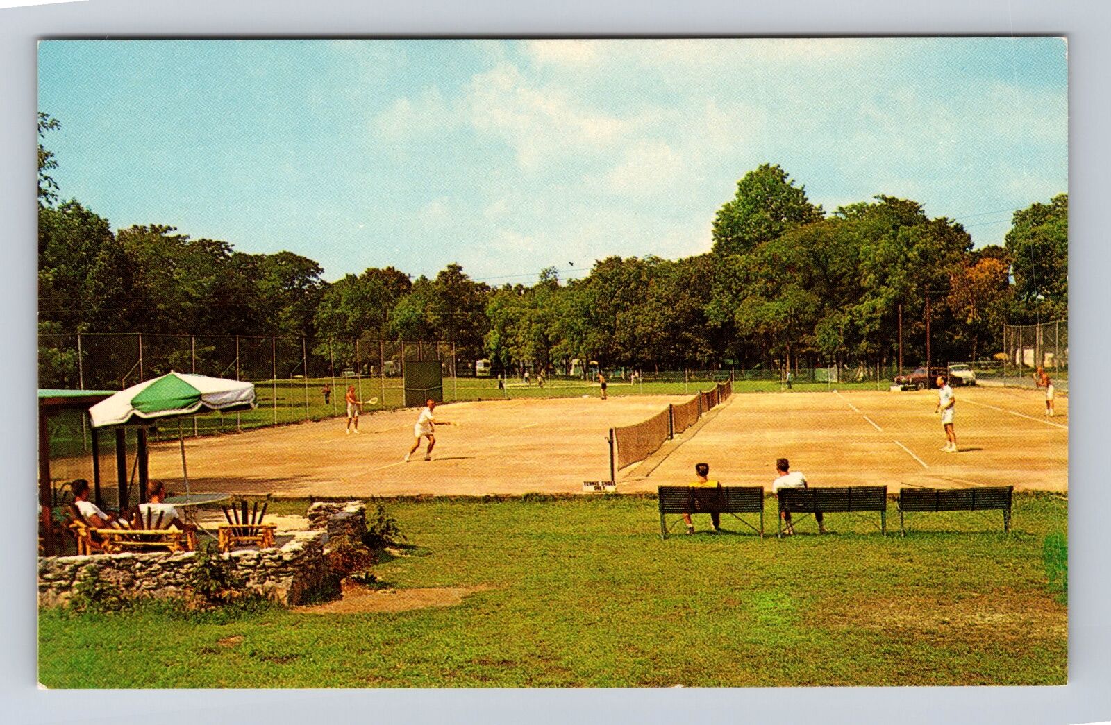 Lakeside OH-Ohio, Lakeside's Athletic Field, Antique Vintage Souvenir Postcard