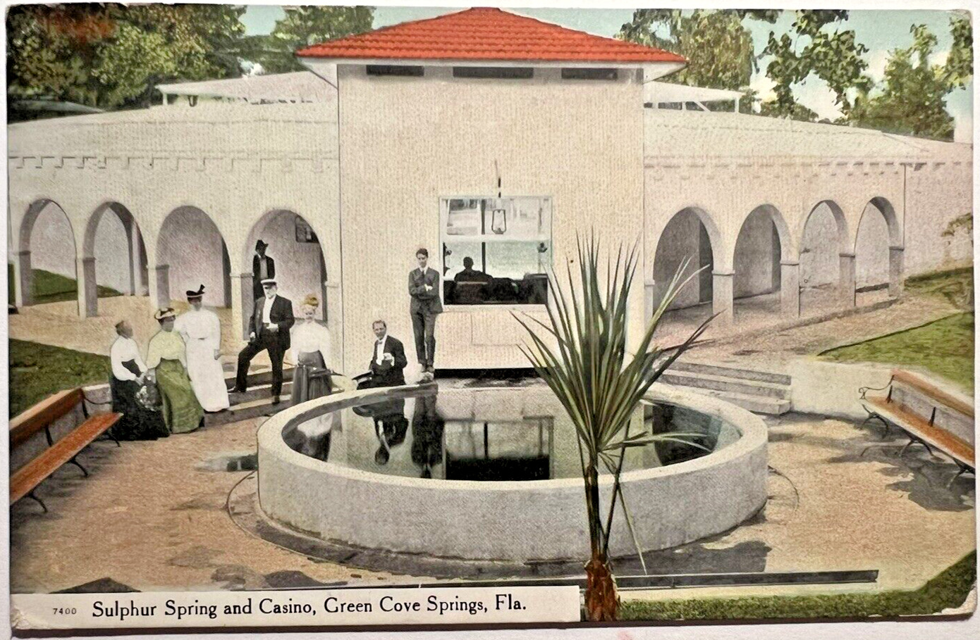 1905 GREEN COVE SPRINGS FLORIDA Postcard Sulphur Spring & Casino CURT TEICH D6