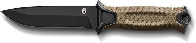 Gerber Gear Strongarm,Fixed Blade,Tactical Survival Knife,Gear Brown,Plain Edge