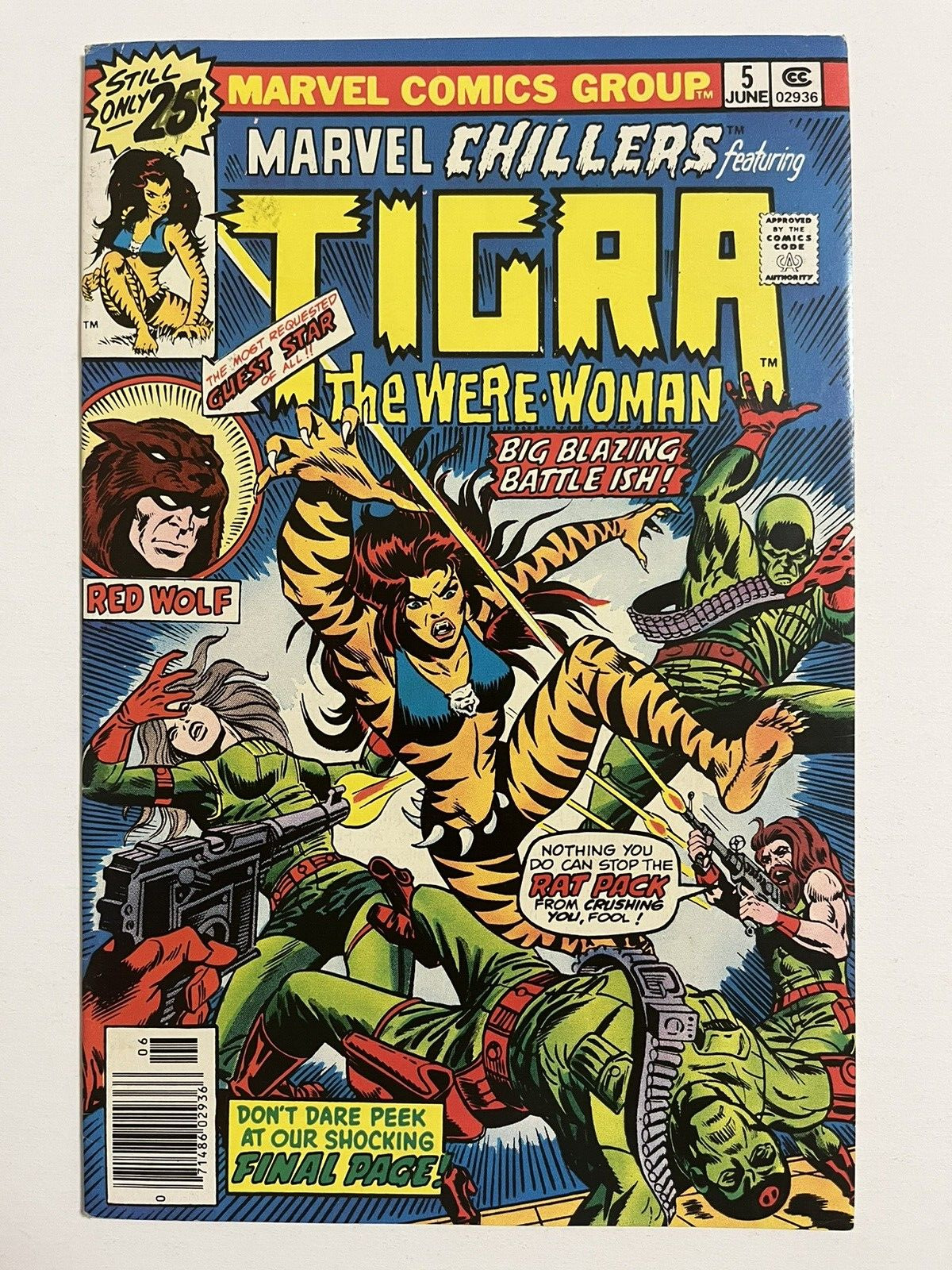 Marvel Chillers # 5 - Tigra - Solid Mid-Grade Fine