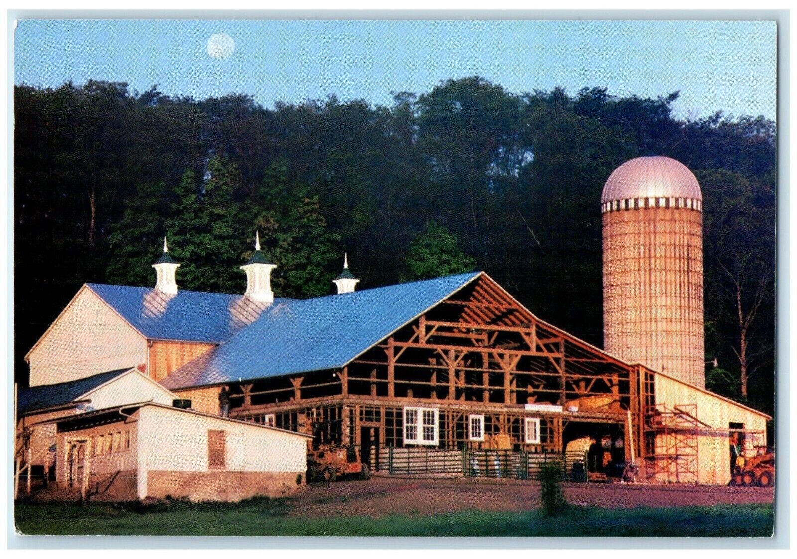 c1950's Barn Raising At Malabar Farm State Park Lucas Ohio OH Vintage Postcard