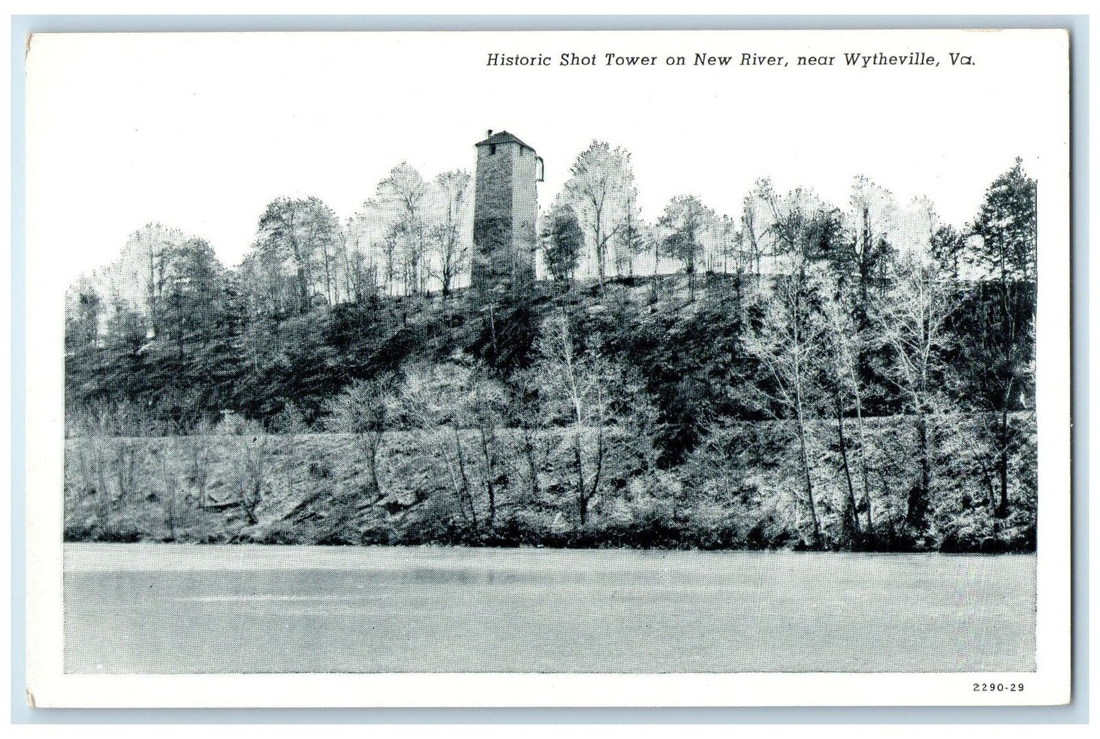 c1920\'s Historic Shot Tower On New River Grove Wytheville Virginia VA Postcard