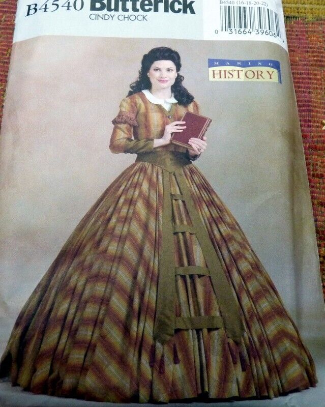 Butterick HISTORY Victorian DRESS Pattern Sewing Pattern 16-18-20-22 UC B4540