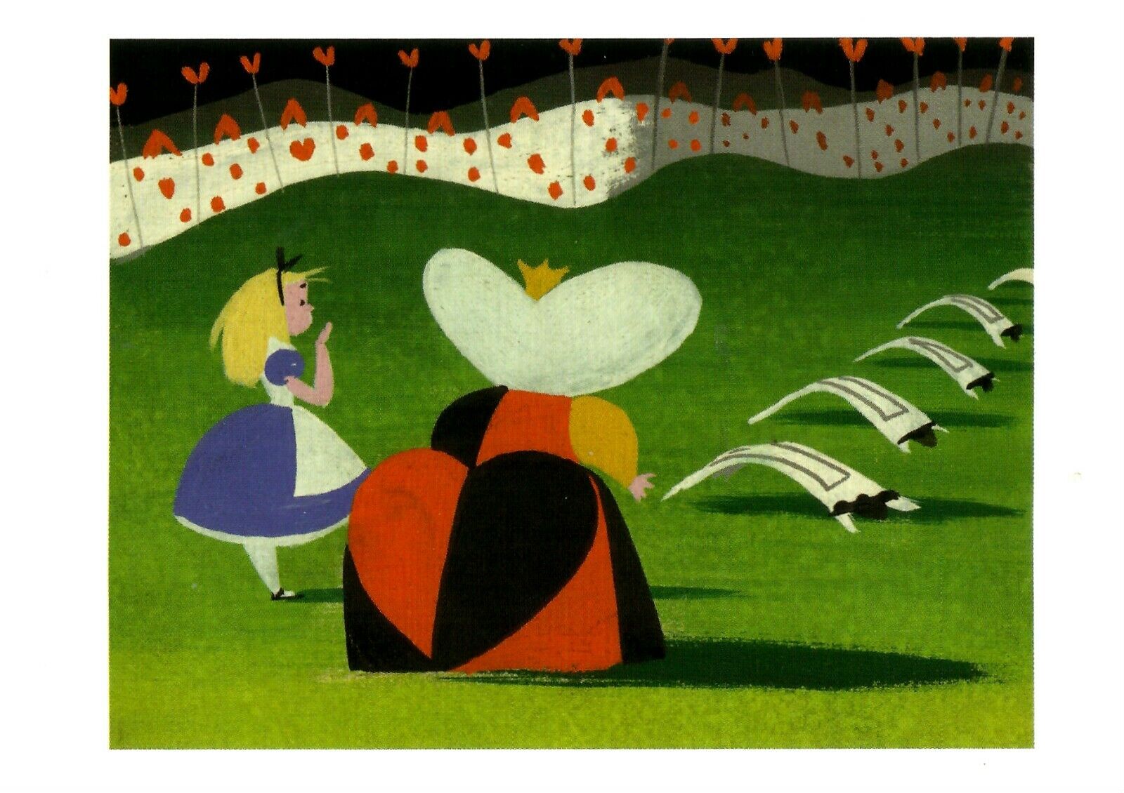 ALICE IN WONDERLAND, CONCEPT ART BY MARY BLAIR, NICE POSTCARD.