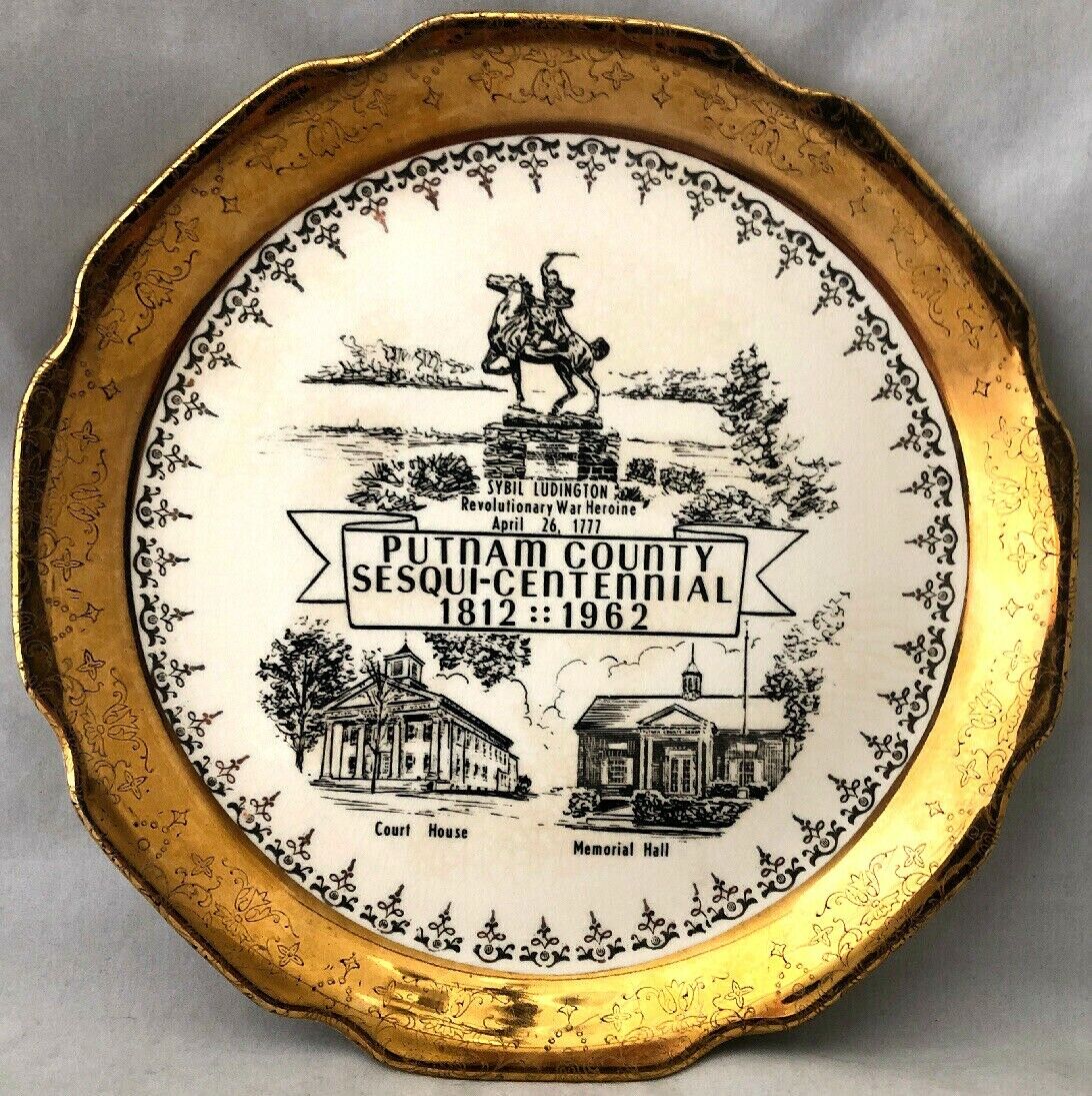 Vintage Putnam County Sesqui-Centennial 1812 - 1962 Collector Plate Sabina Line