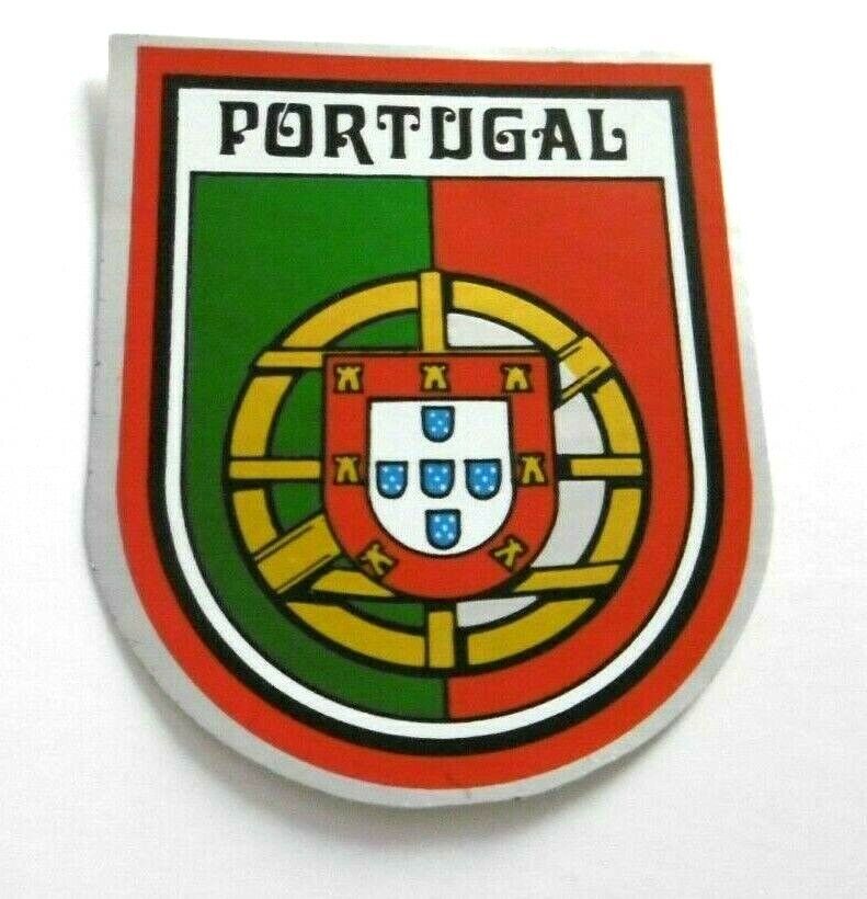 Souvenir-Aufkleber Portugal Country Green Red National Coat of Arms 80er Classic