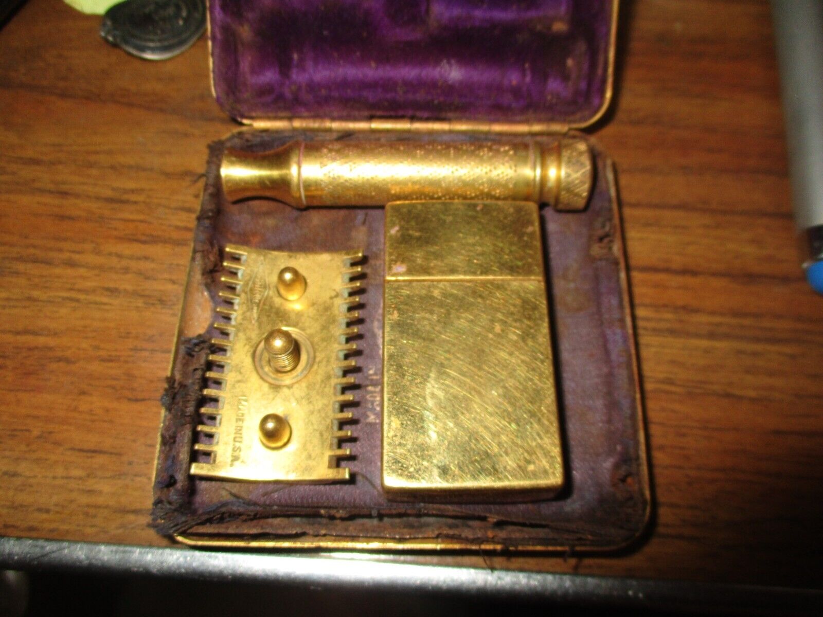 Price Reduced Vintage 1920 Gillette Safety Razor “Tuck Away” w/ Case & Blade Box