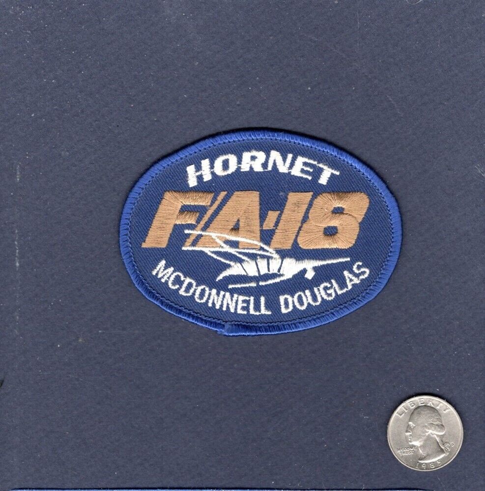 Early McDonnell Douglas Factory F-18 HORNET VFA NAVY VMFA USMC Squadron Patch 