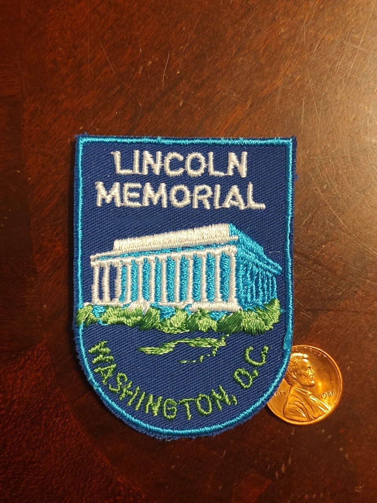 Vintage Voyager Lincoln Memorial Washington DC Embroidered Patch NEW Iron-On Sew