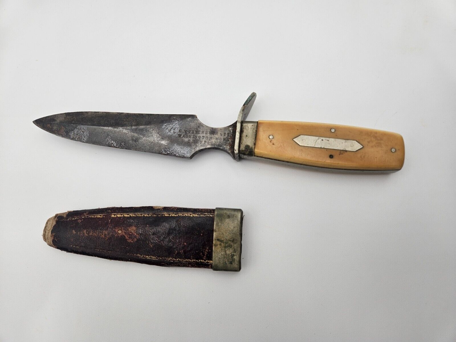 Antique 1800s Rare  G Wostenholm & Son Washington Works Boot  Knife England IXL 
