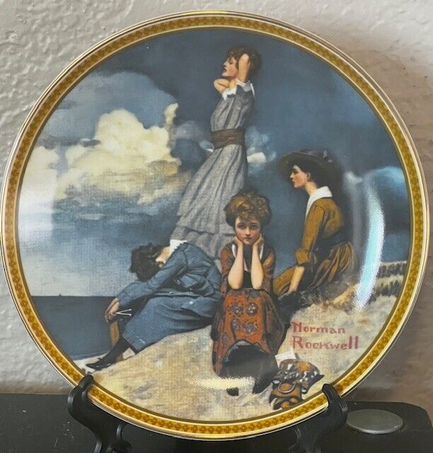 Norman Rockwell Waiting On The Shore Limited Ed. Collector Plate