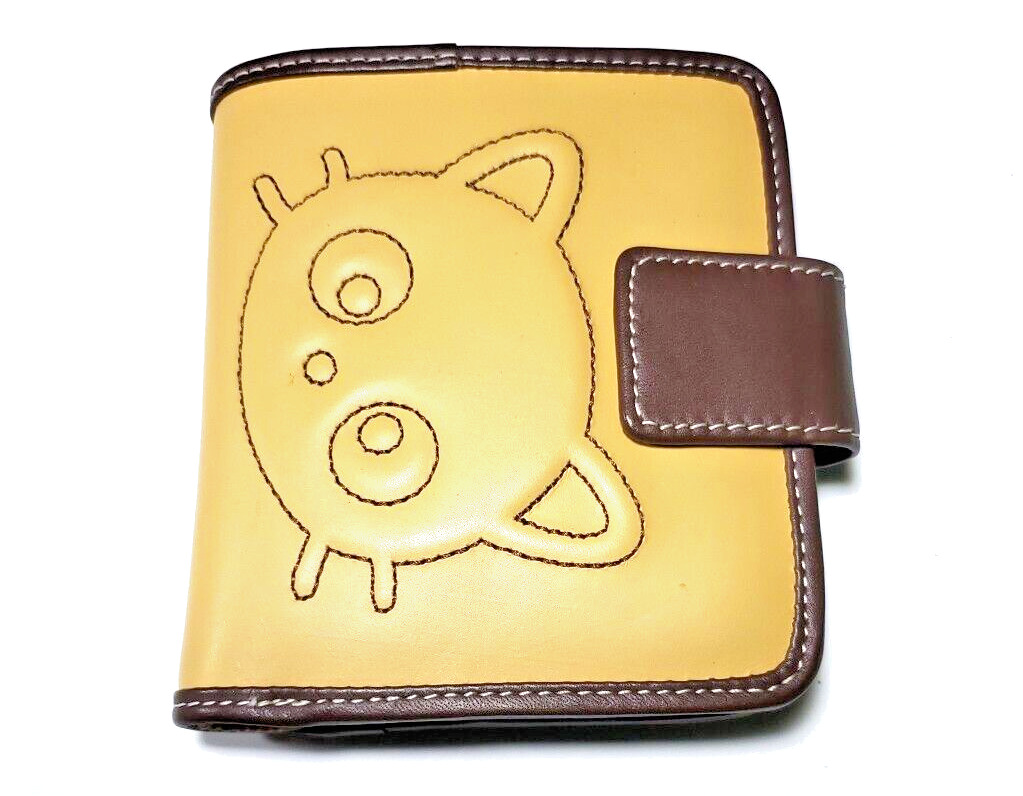 Hello Kitty Chococat Tan Leather Wallet and Storage Bag