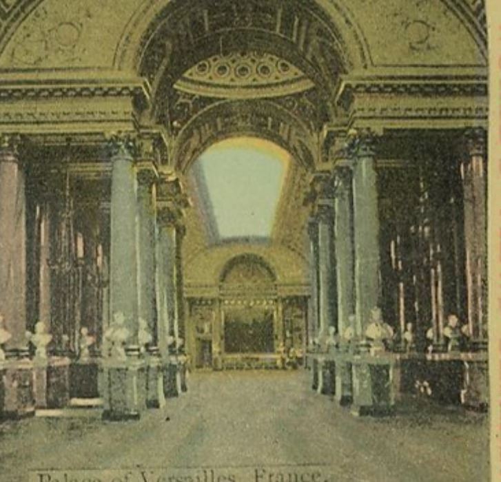 1920s Verselles Palace Paris France Hall of Battles Color Stereoview 10-37