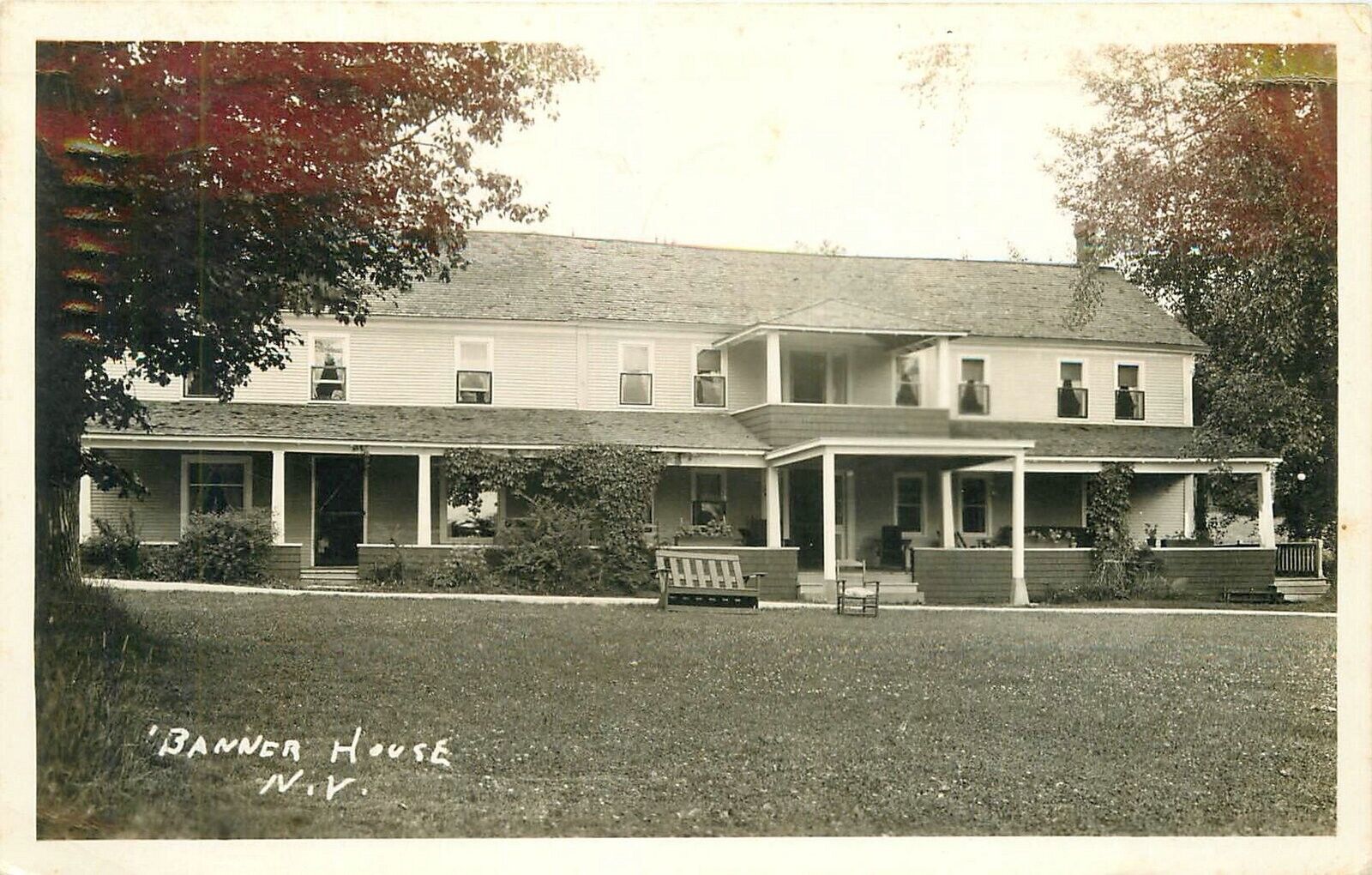 Postcard RPPC New York Chateau Gay Banner House 1949 23-8887
