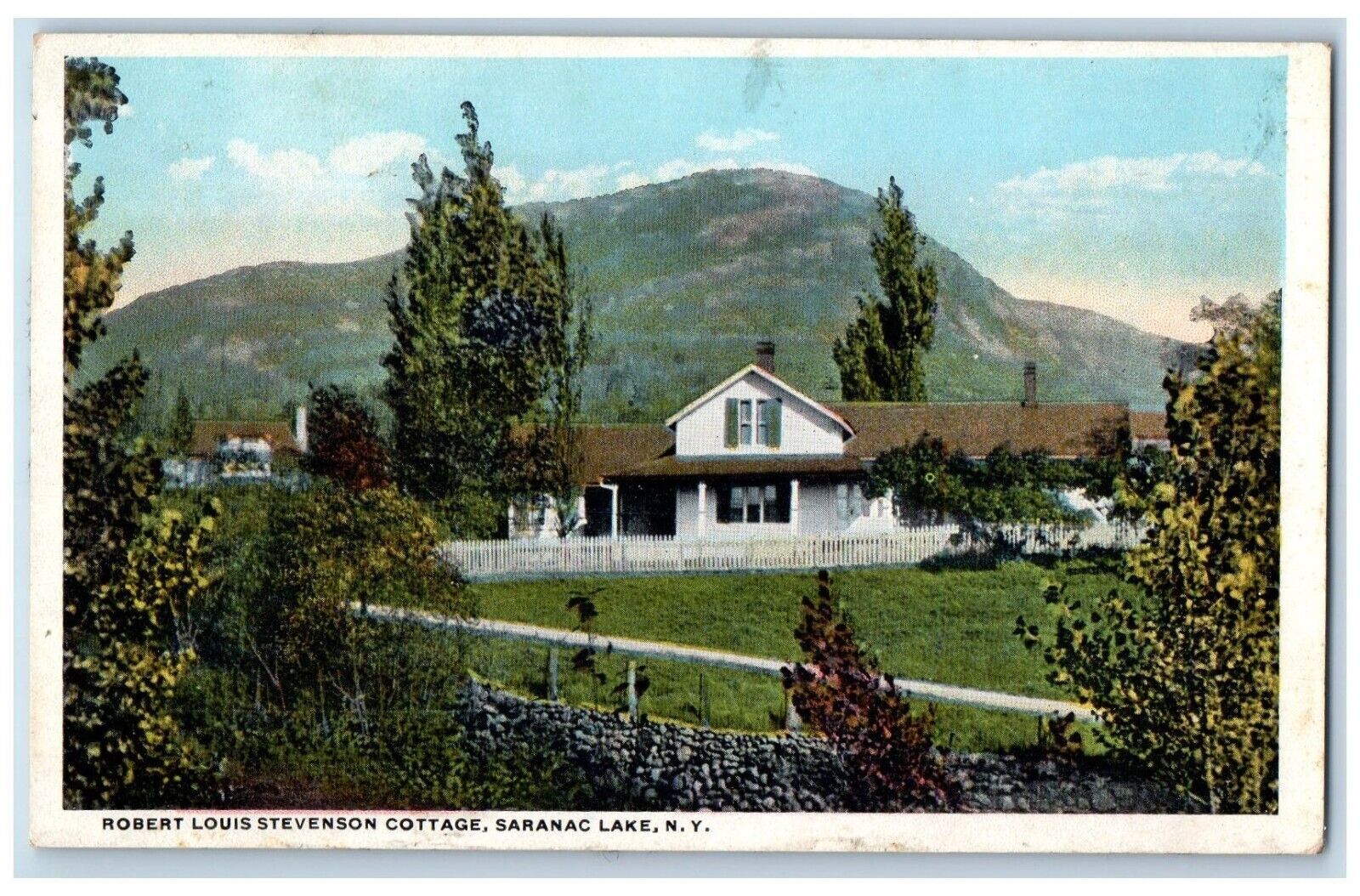 c1910\'s Robert Louis Stevenson Cottage Saranac Lake New York NY Antique Postcard