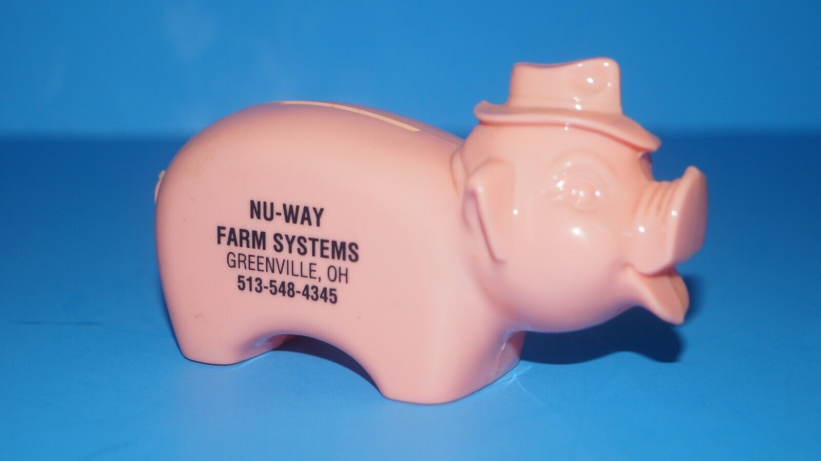 VINTAGE NU-WAY FARM SYSTEMS GREENVILLE OHIO PIG COIN BANK