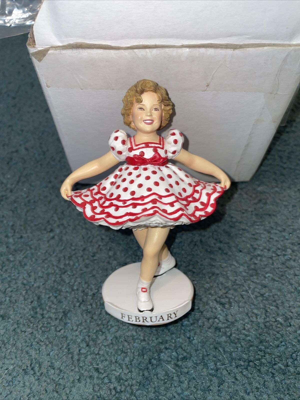 Shirley Temple Danbury Mint Calendar Figurine February Stand Up Cheer Figurine