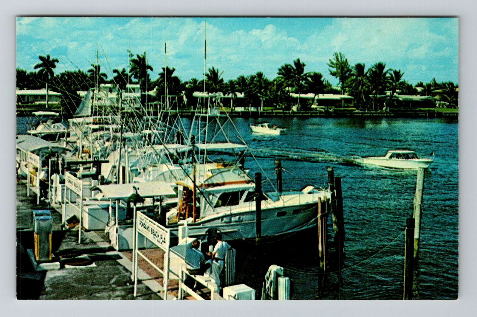 Pompano Beach FL-Florida, Hillsboro Inlet, Vintage Postcard