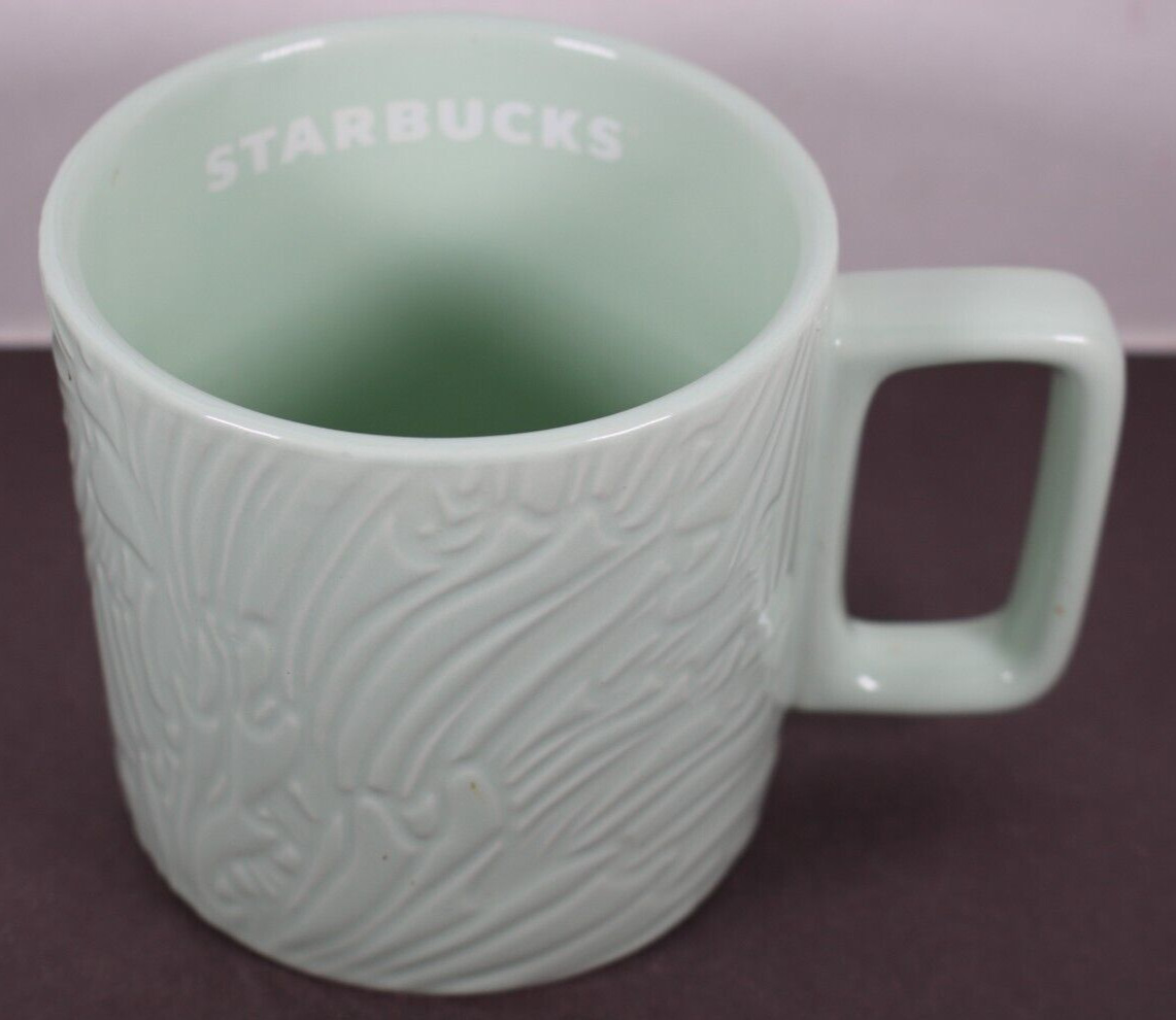 Authentic 2022 Starbucks Spring Mint Green Ceramic 14oz Coffee Mug Cup