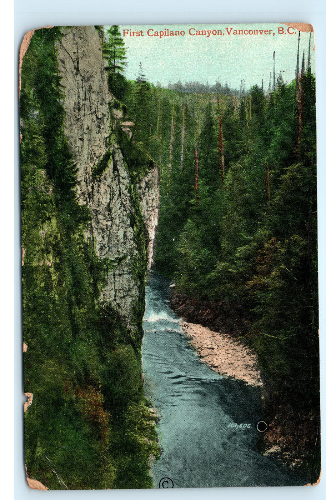 First Capilano Canyon Vancouver BC Canada 1912 Vintage Postcard F35