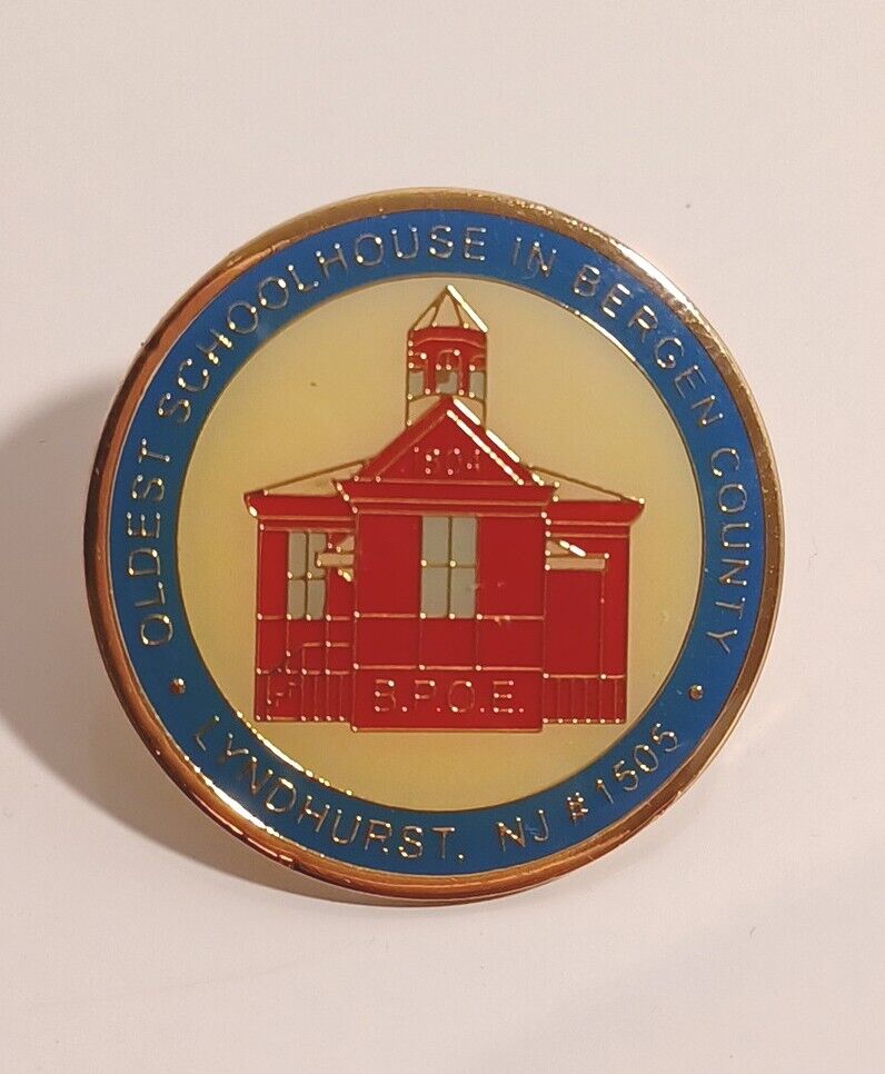 Bergen County New Jersey Oldest School House Lyndhurst #1505 BPOE pin SALE DEAL 