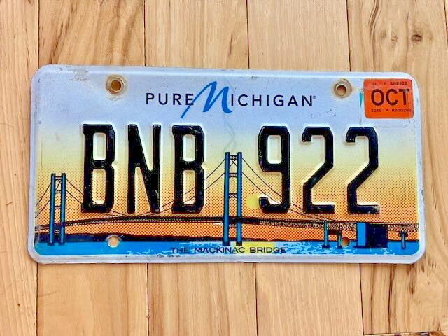 Michigan Mackinac Bridge License Plate