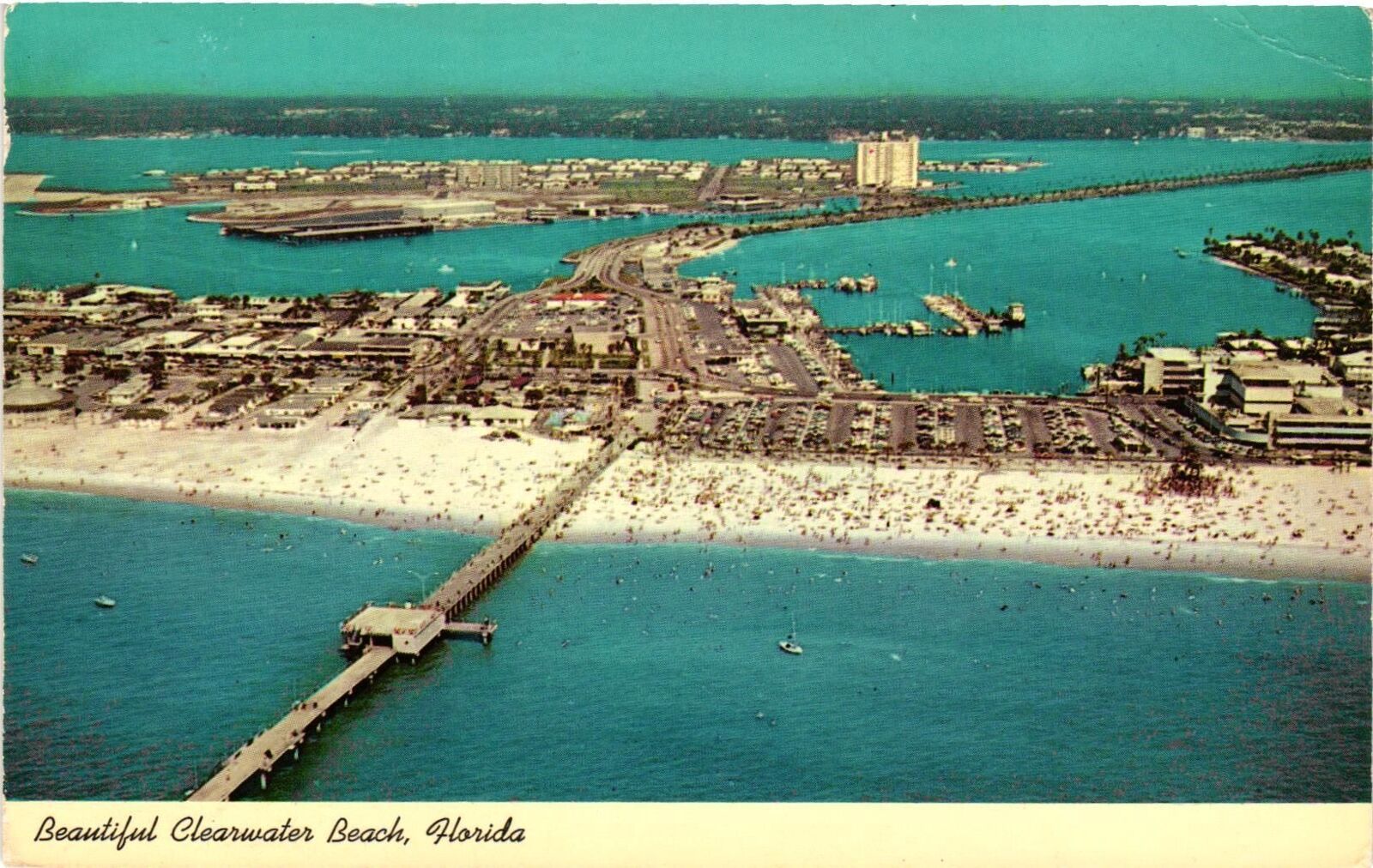 Vintage Postcard- CLEARWATER BEACH, FL.
