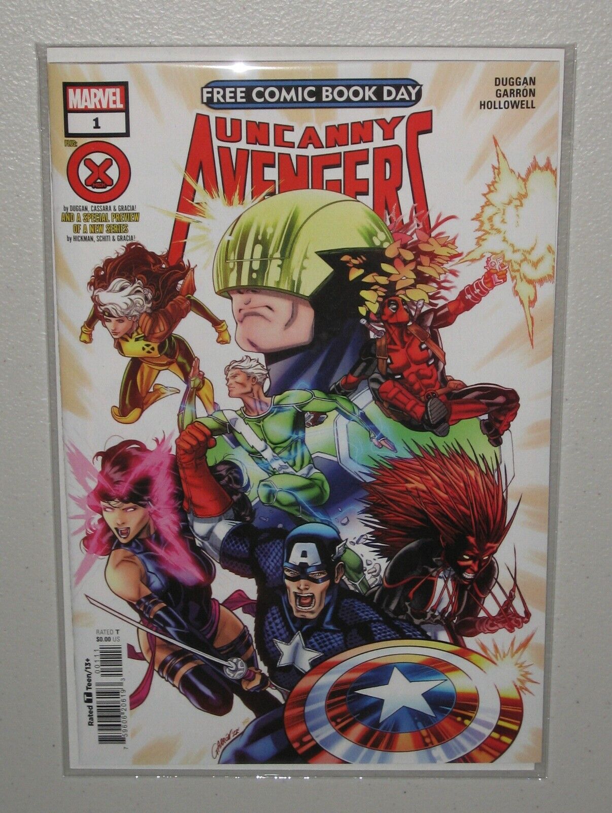 Uncanny Avengers 2023 FCBD Unstamped & NM in Mylar + Board 8pix Combined Shppng