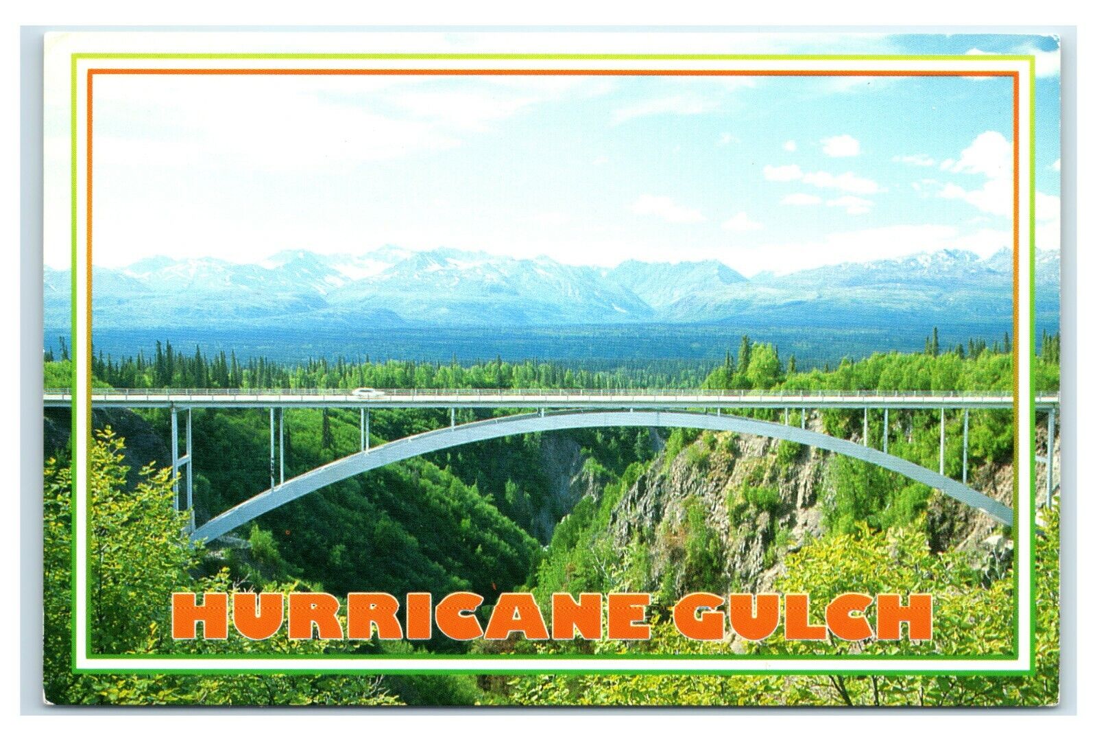 Postcard Hurricane Gulch on Parks Highway, Alaska ACE616