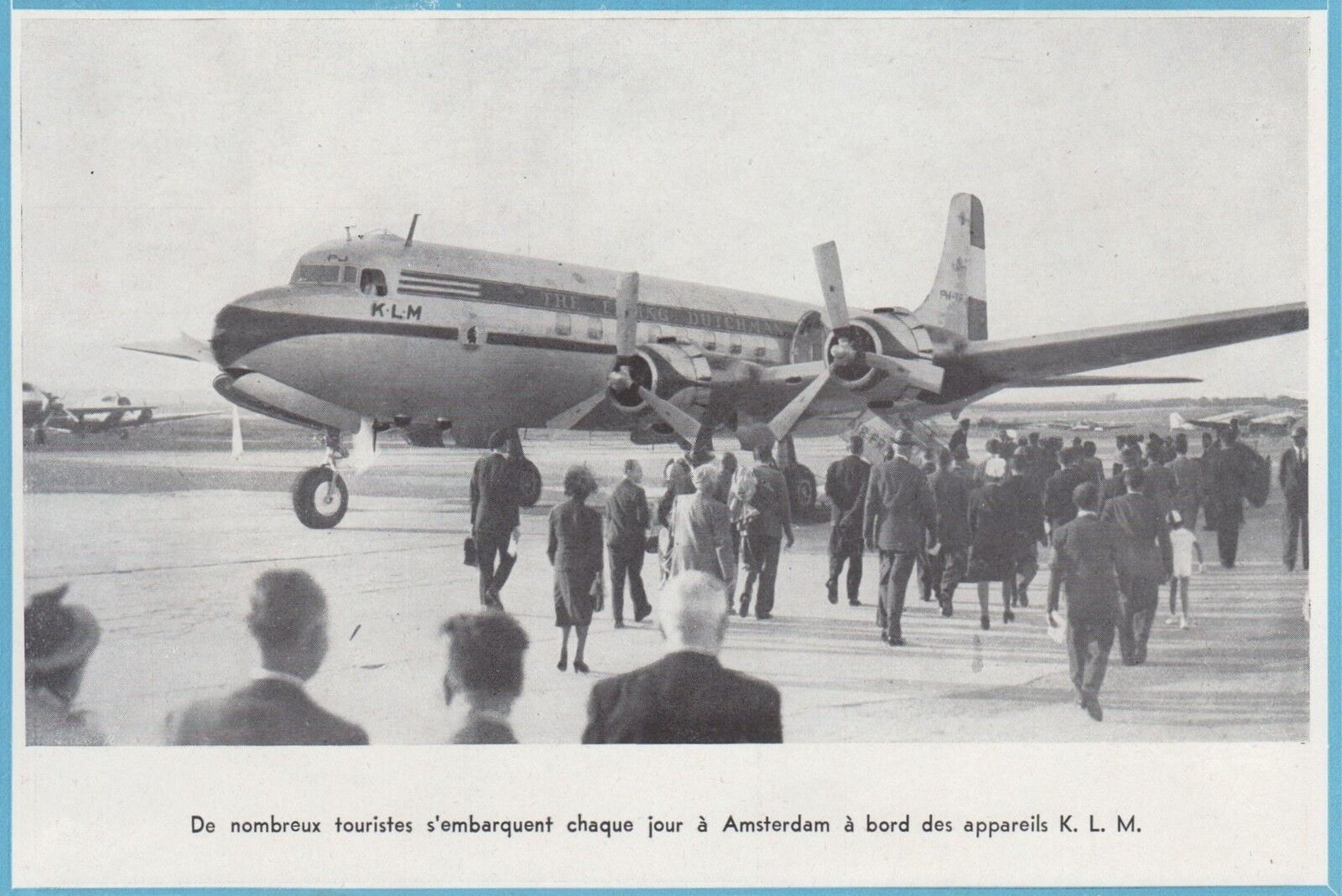 K.L.M. Advertising / KLM Cie Aerienne Airlines Vintage Photo ad 1949 - 4h