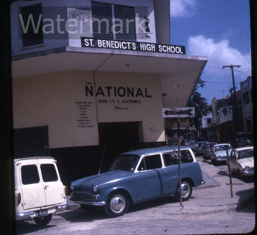 1966 kodachrome Photo slide Jamaica #20  cars