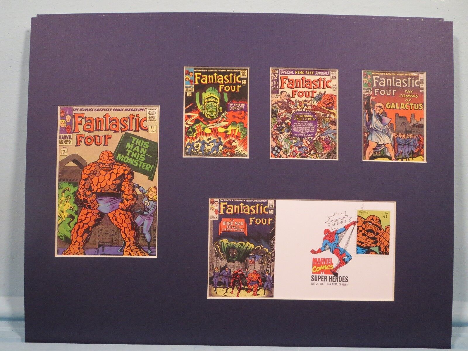 Marvel Comics Heroes - The Fantastic Four & First Day Cover of their own stamp