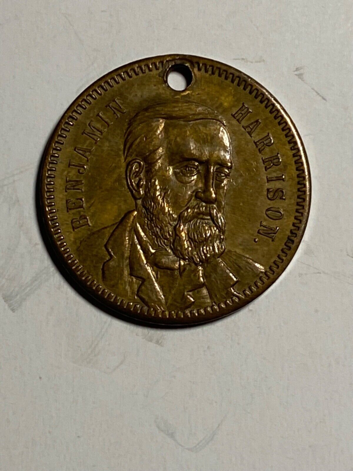 1888 Benjamin Harrison presidential campaign token BH 1888-20