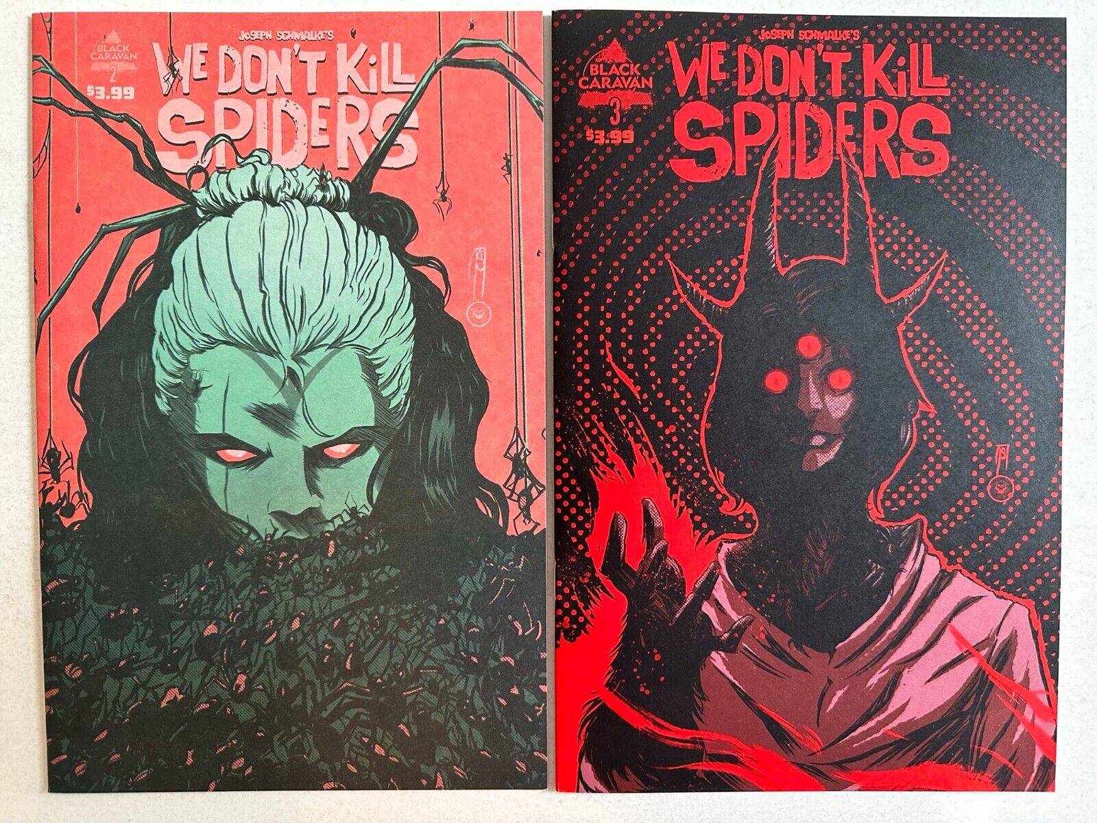 WE DON\'T KILL SPIDERS #2-3 (NM), Black Caravan 2021, First Printings