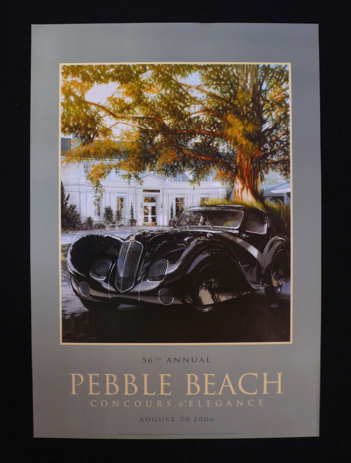 2006 Pebble Beach Concours Poster 1936 DELAHAYE 135 Competition Sport Coupe KOKA