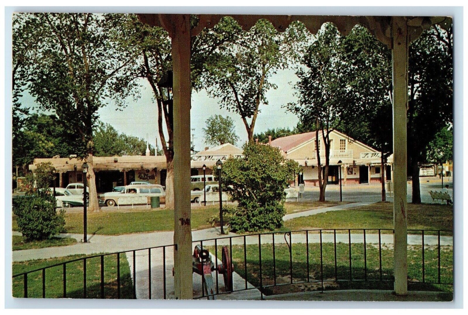 c1960 La Placita Dining Rooms Old Town Plaza Albuquerque New Mexico NM Postcard