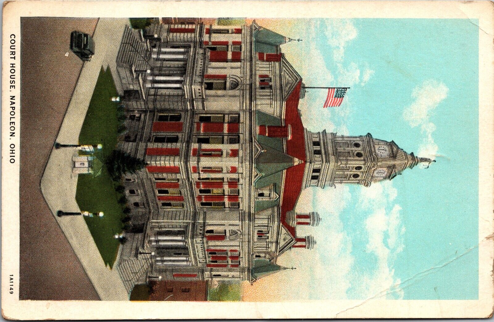 Court House in Napoleon Ohio Postcard