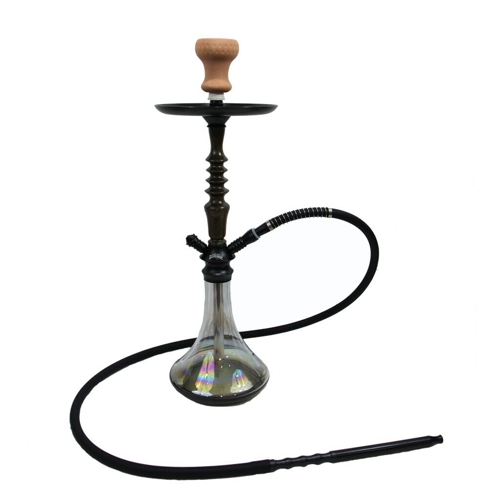 INHALE® 24″ High-Quality Real Wood hookah FOREST with a Handblown Glass