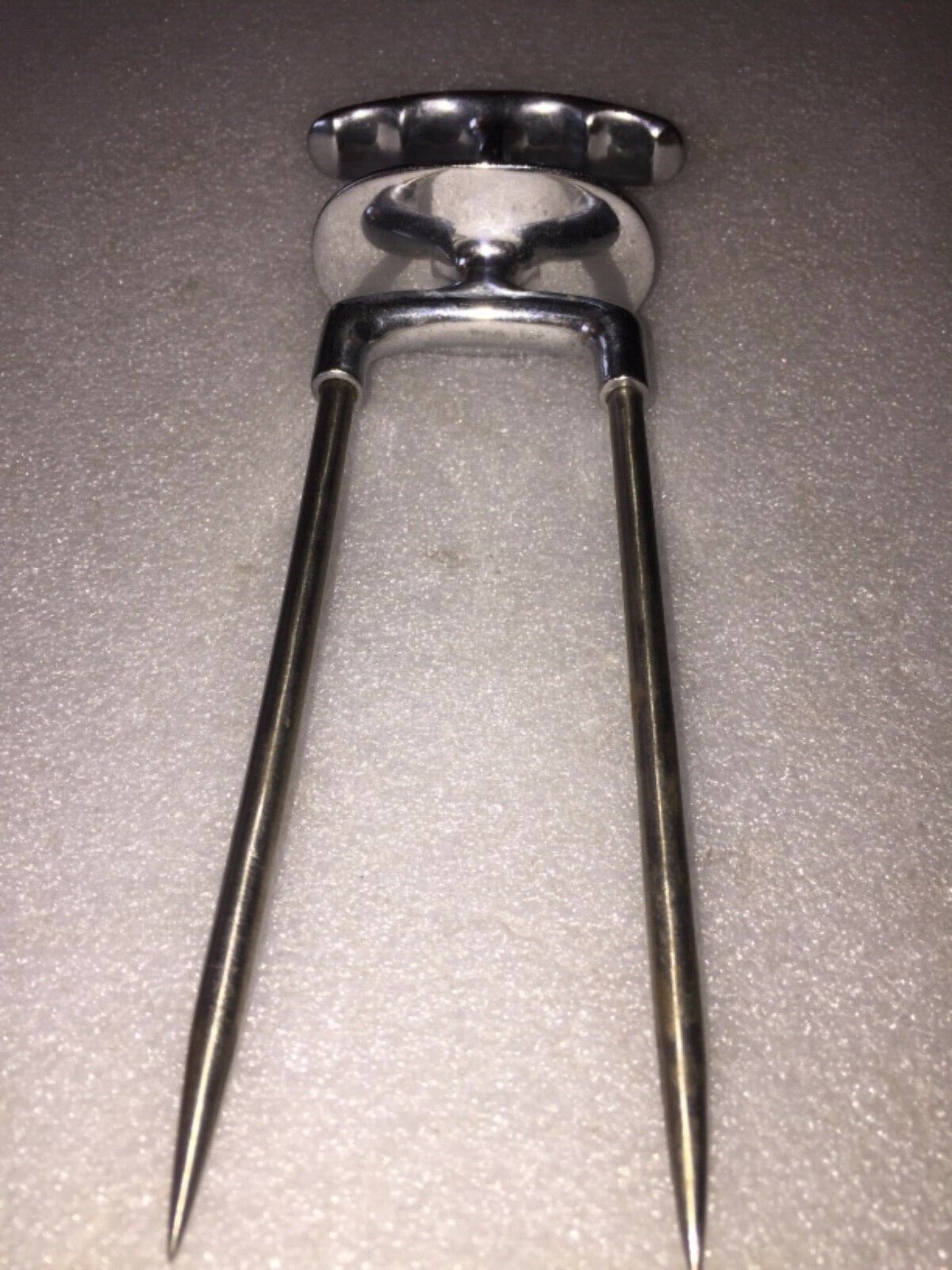 Vintage Fred Roberts Meat Roast Holder Stainless Steel Prongs for Carving,Japan 