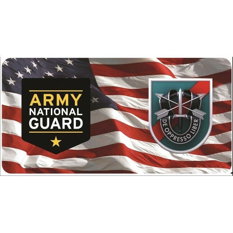 army national guard 20th special forces group flag logo license plate usa made