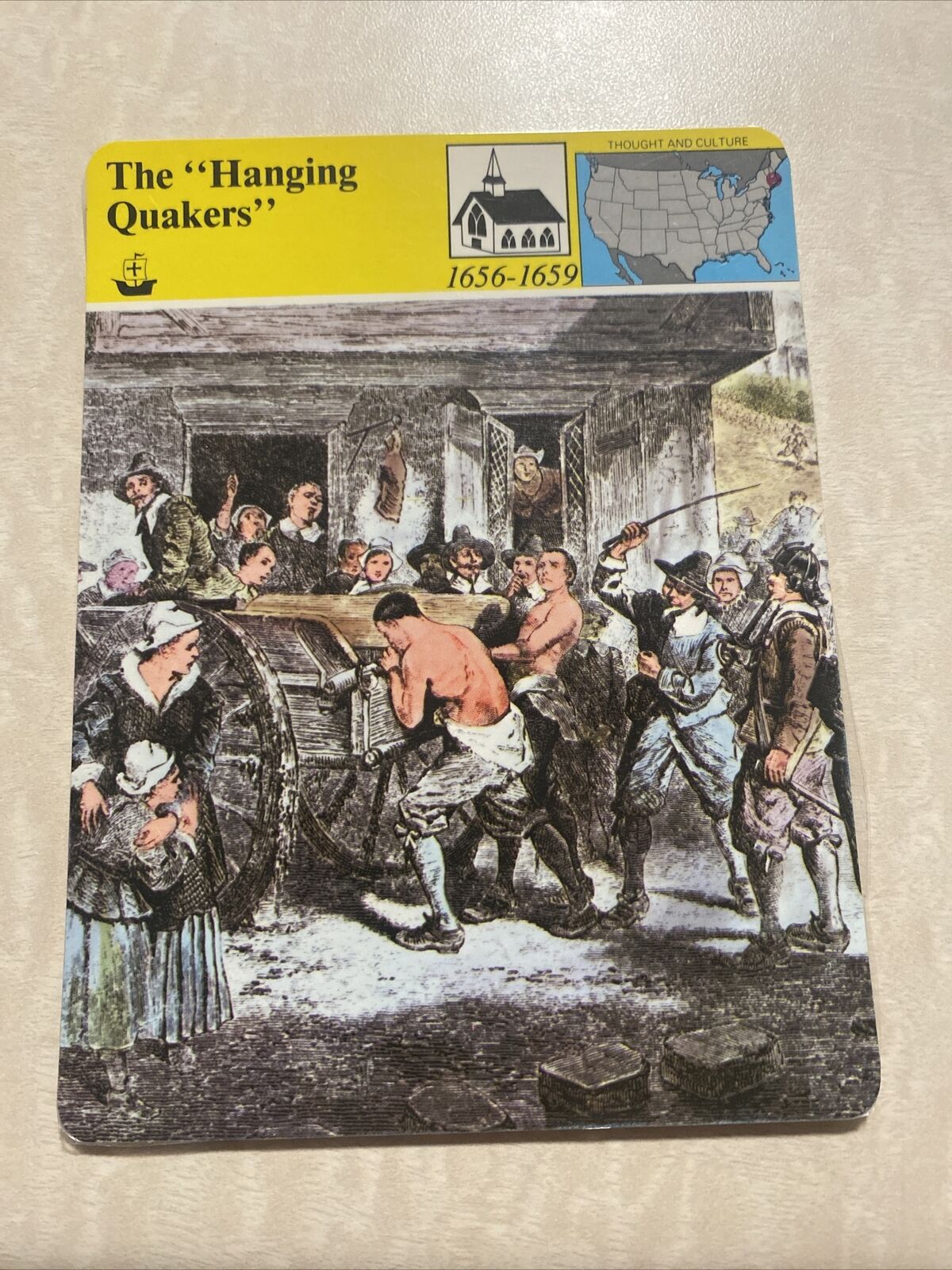 1981 panarizon the hanging quakers card laminated