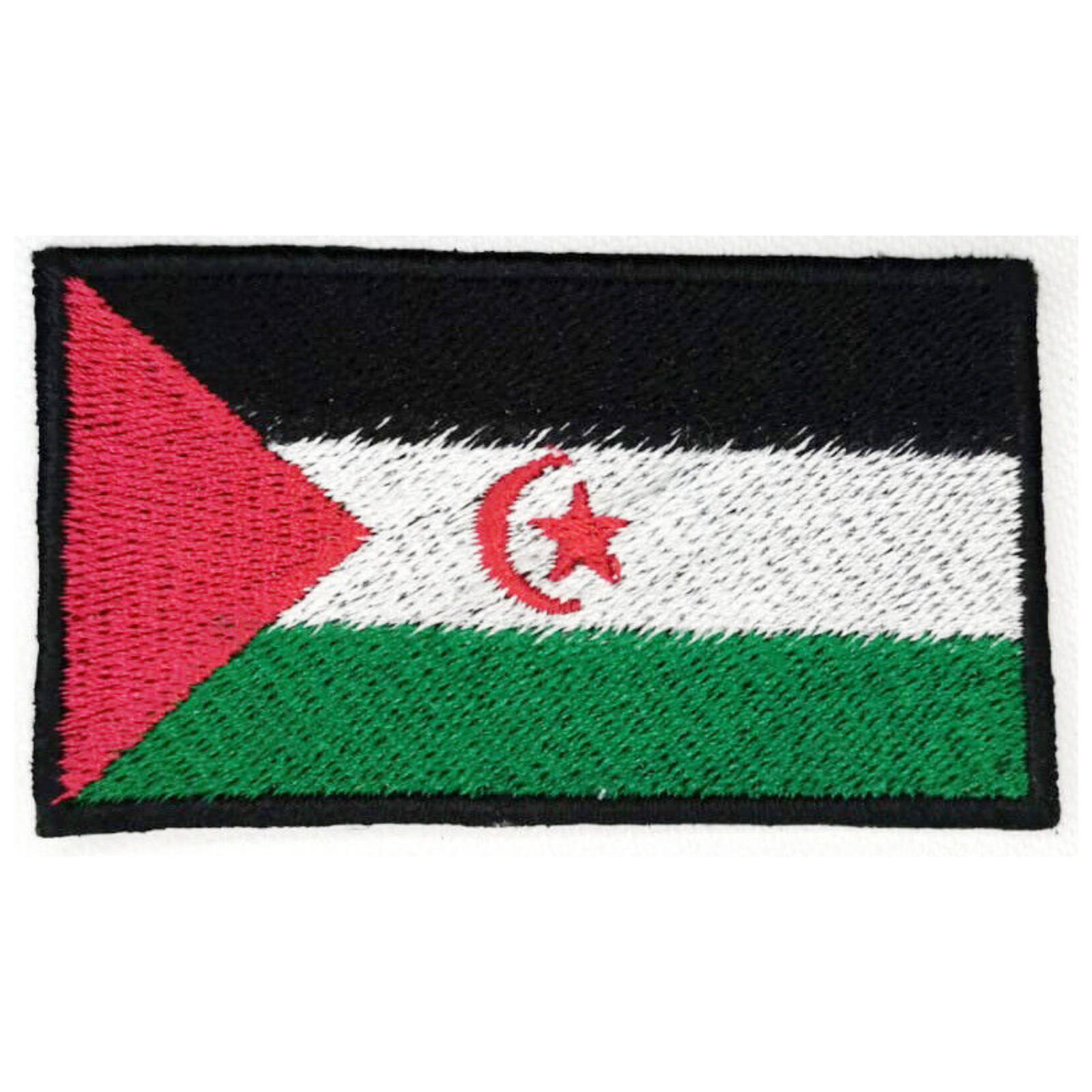 Western Sahara National  Flag Iron on Patch Embroidered Sew On International