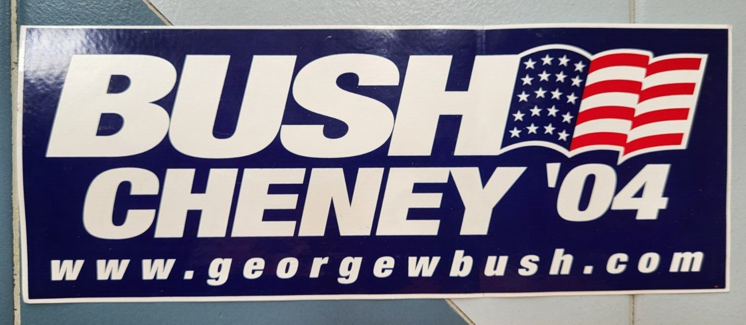 2004 Bush Cheney Bumper Sticker Original Republican