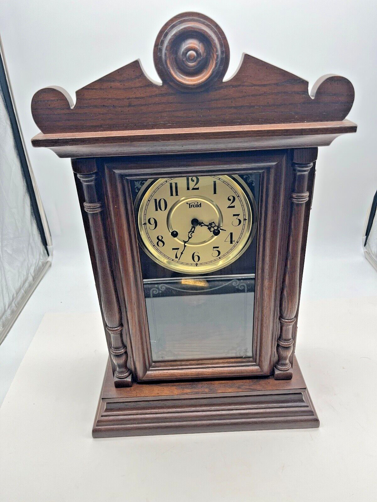 Sligh Trend Chime Wall Clock Oak Pendulum Model 730-73