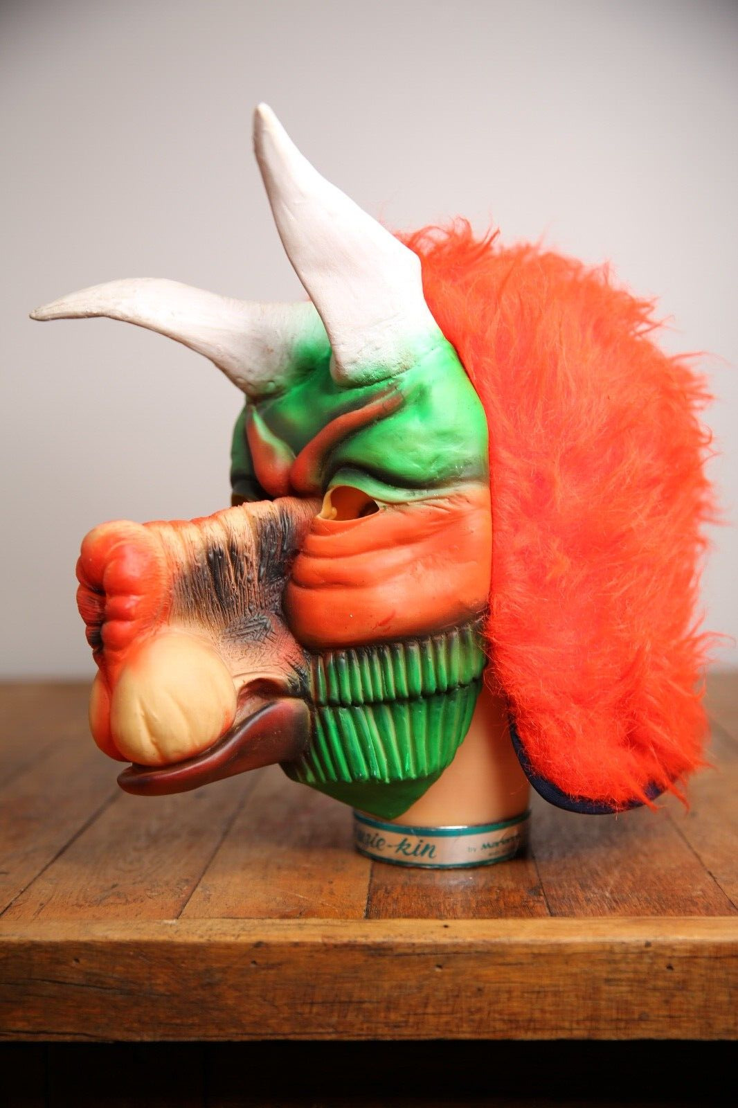 Vintage Fun World Halloween Mask 80s Monster horns purge creepy scary