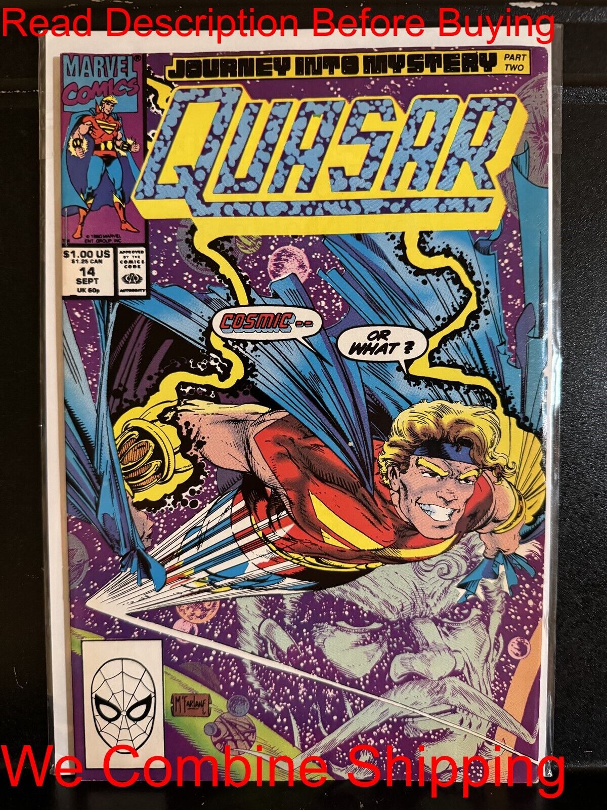 BARGAIN BOOKS ($5 MIN PURCHASE) Quasar #14 (1990 Marvel) Free Combine Shipping