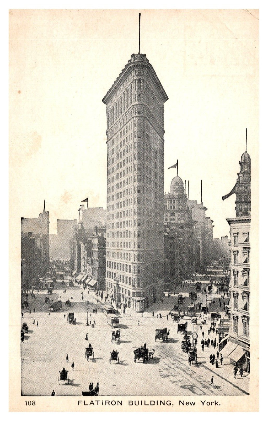 postcard Flat Iron Building New York A0596