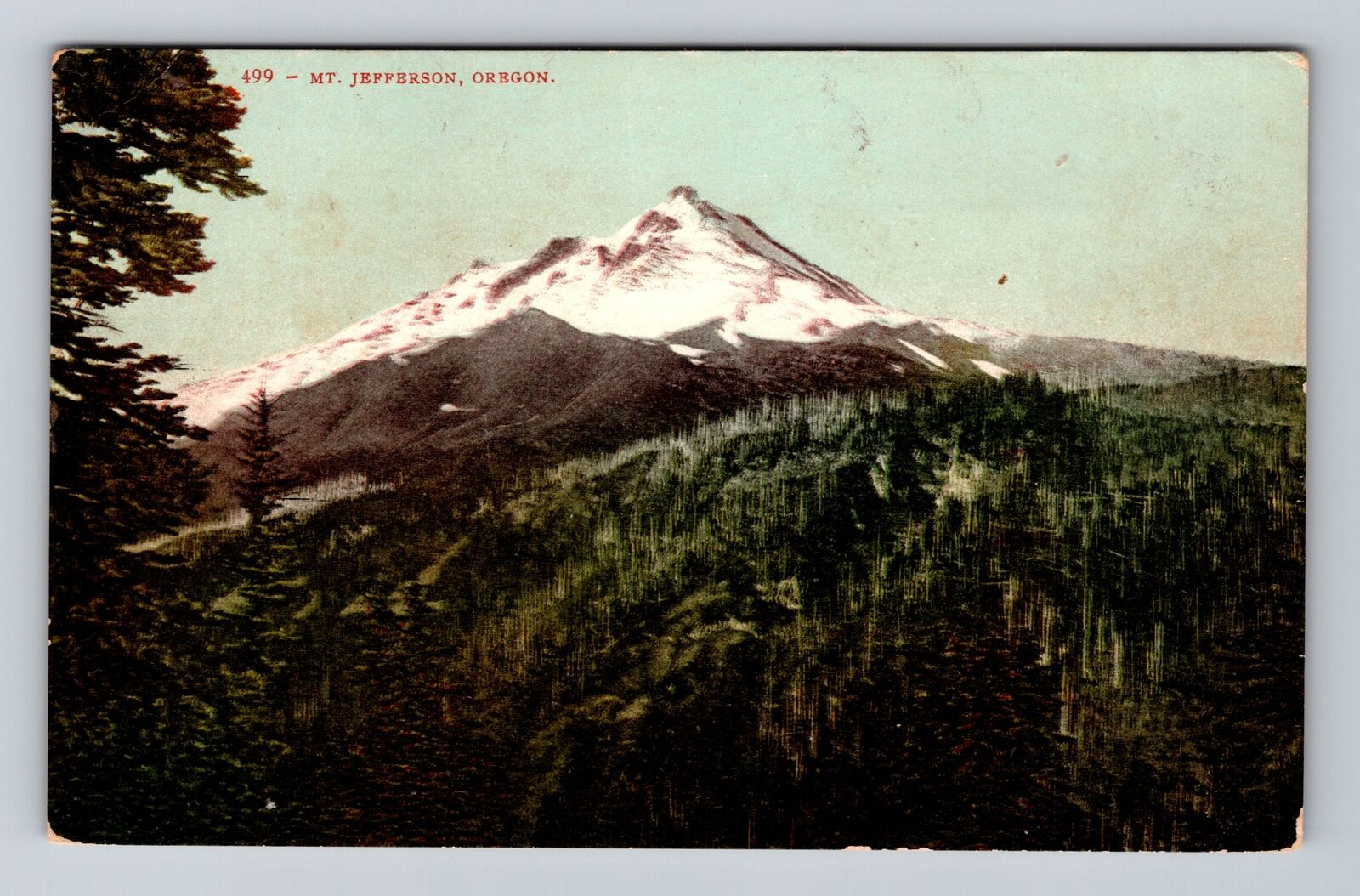 Mt Jefferson OR-Oregon, Scenic Panoramic View Mt Jefferson Vintage Postcard